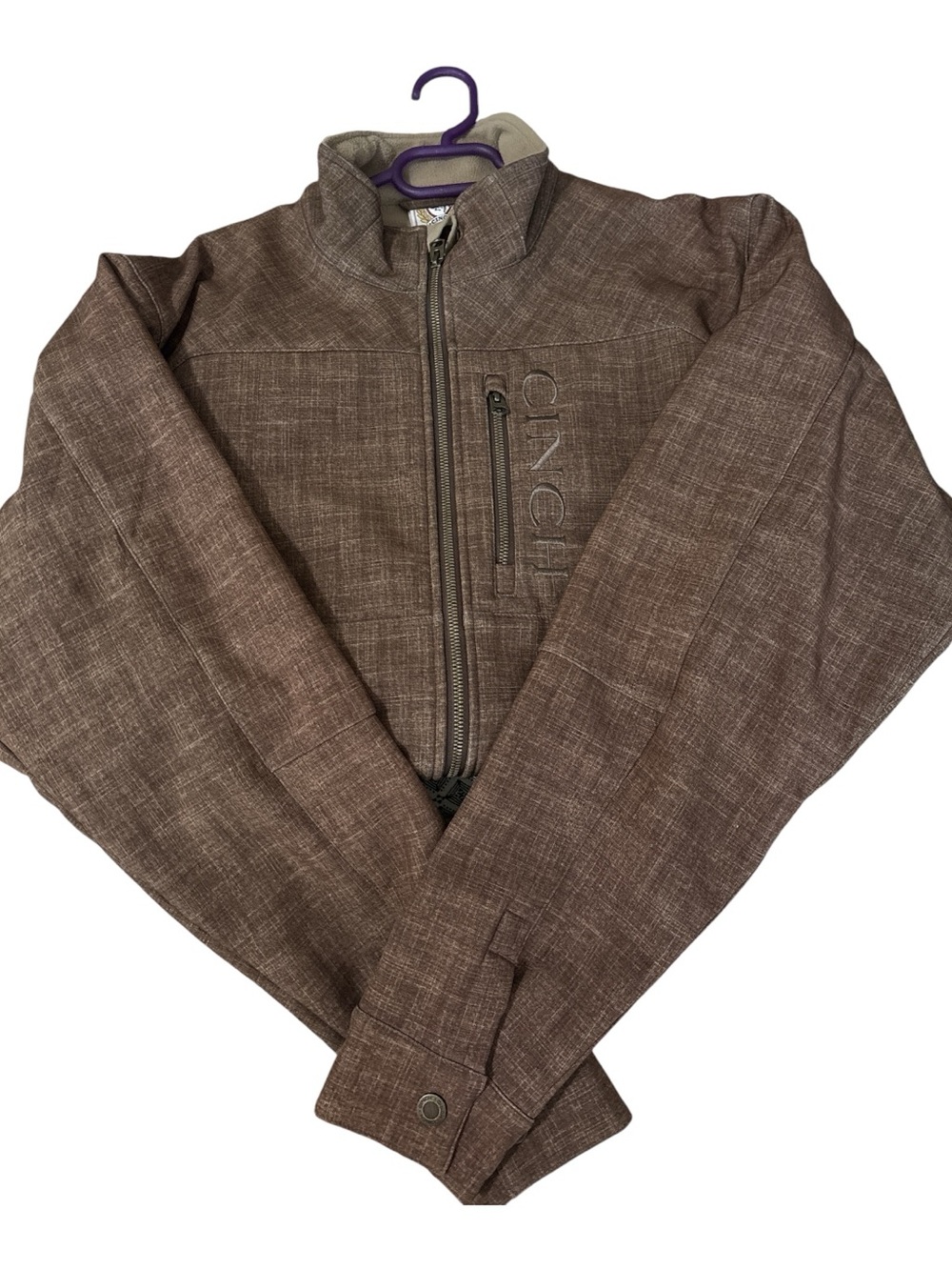 Cinch Men's Brown Heathered Zip-Front Shirt Jacket